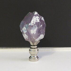 Chunky Amethyst Gemstone Lamp Finial